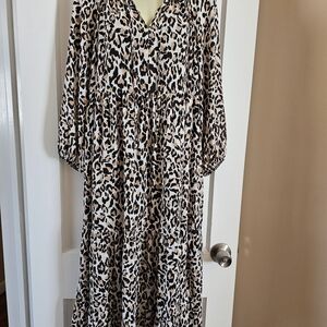 Banana Republic Leopard Print Maxi Dress